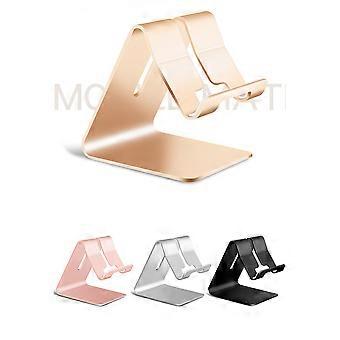 Metal Mobile Phone Holder Tablet Bracket Aluminum Alloy Desktop Stand Flat Bracket Lazy Phone HolderBlack