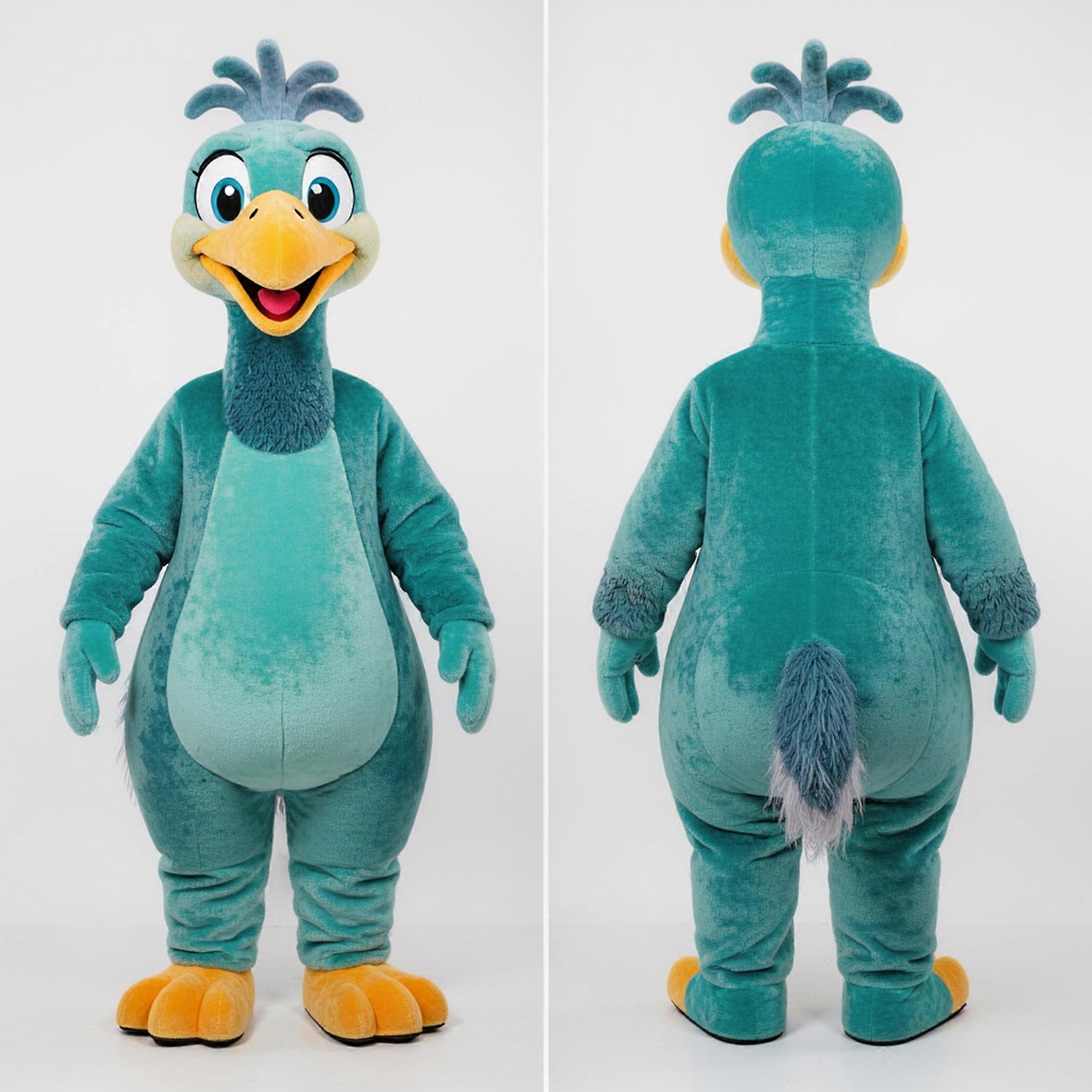 MASTICOT Teal Rounded Emu Mascot
