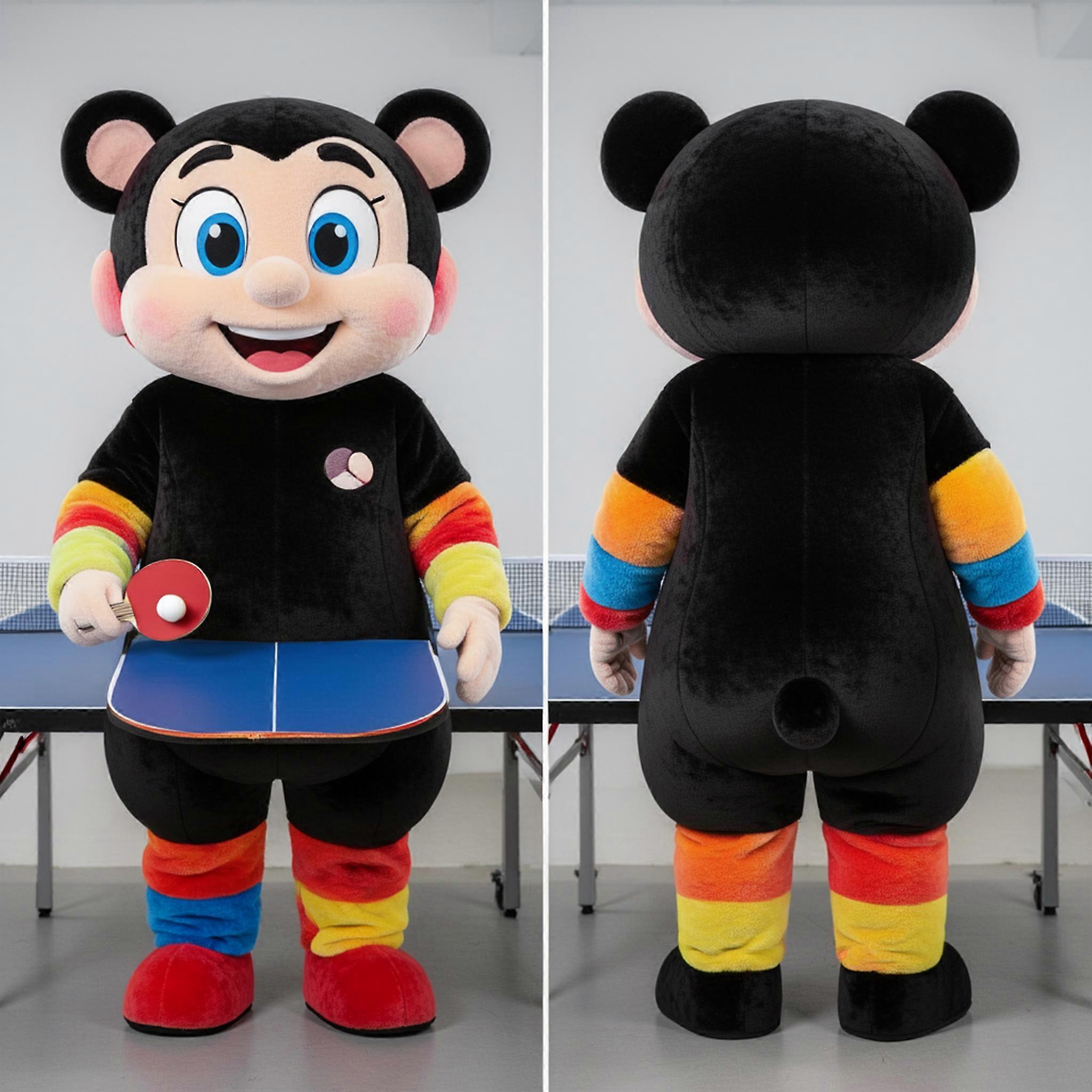 MASTICOT Black Sleek Ping Pong Table Mascot