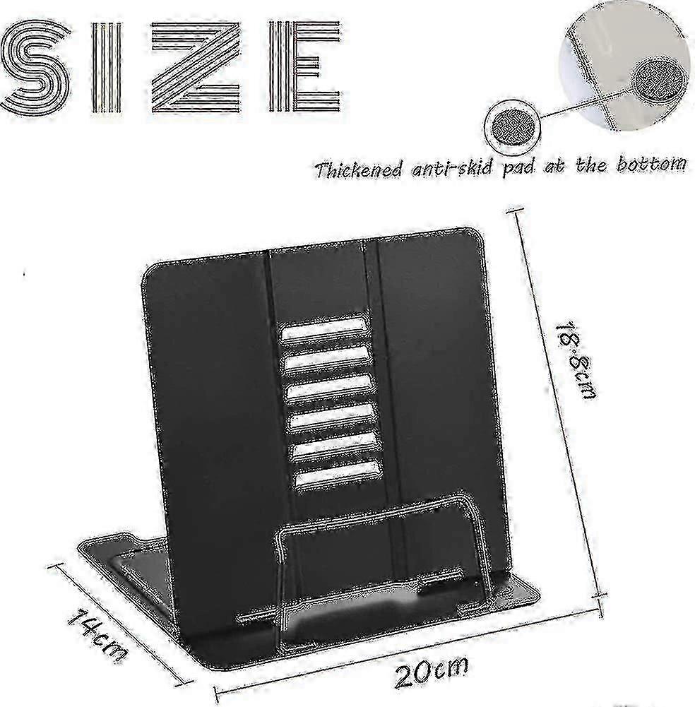 Metal Reading Stand, Foldable Bookends, Multifunctional Book Holder