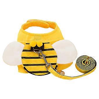 Dog Vest Harness and Leash Set for Pet 1Set Yellow Puppy Harness and Leash