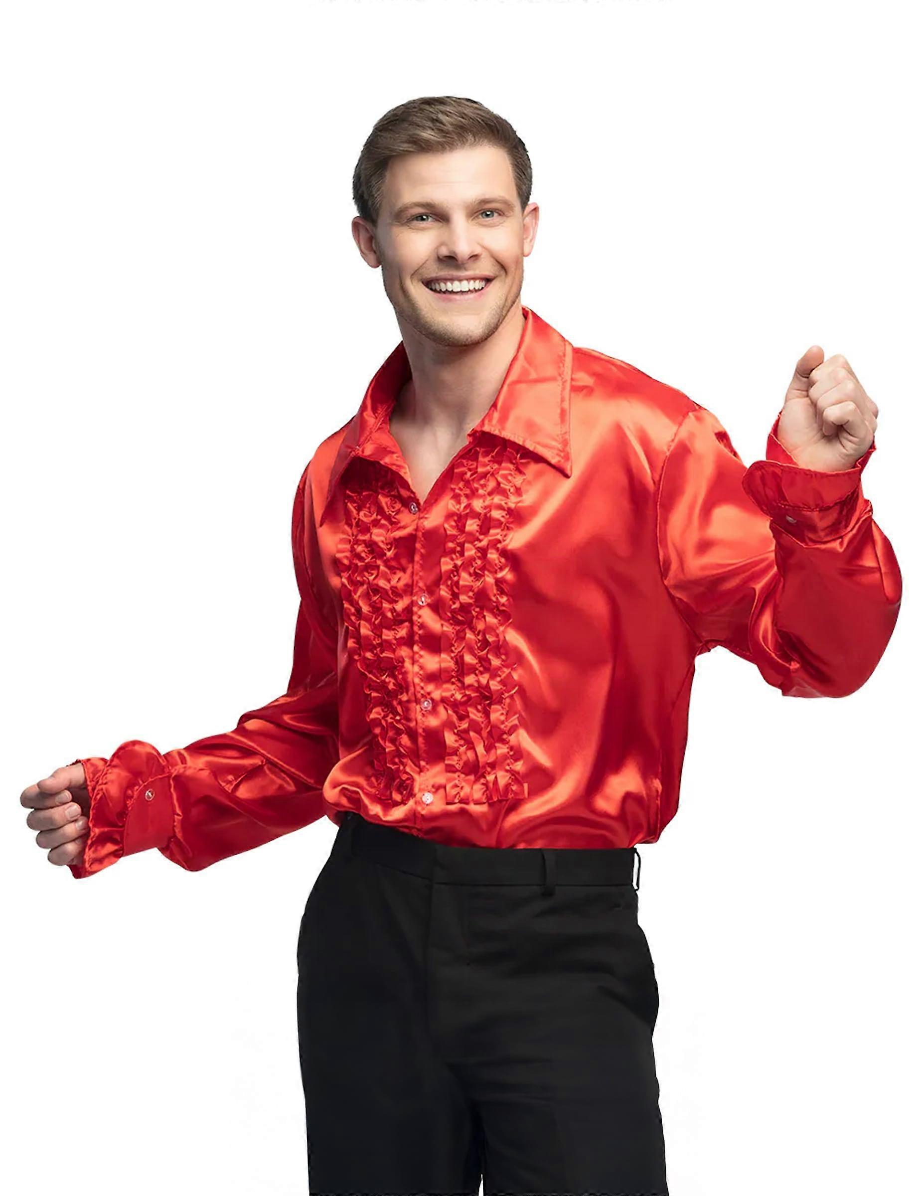 Men's red disco shirt