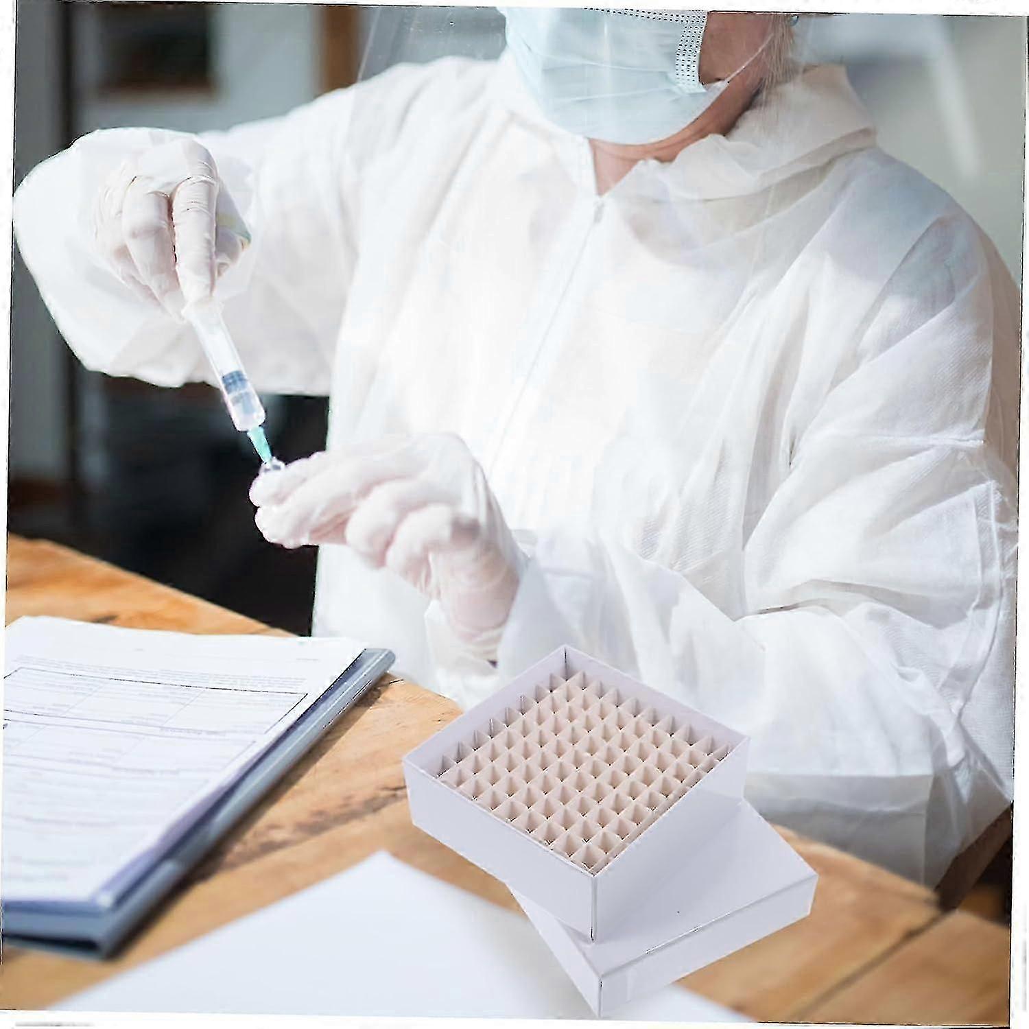 3pcs 100 Grid Cryogenic Storage Box Compatible with Microcentrifuge Tubes