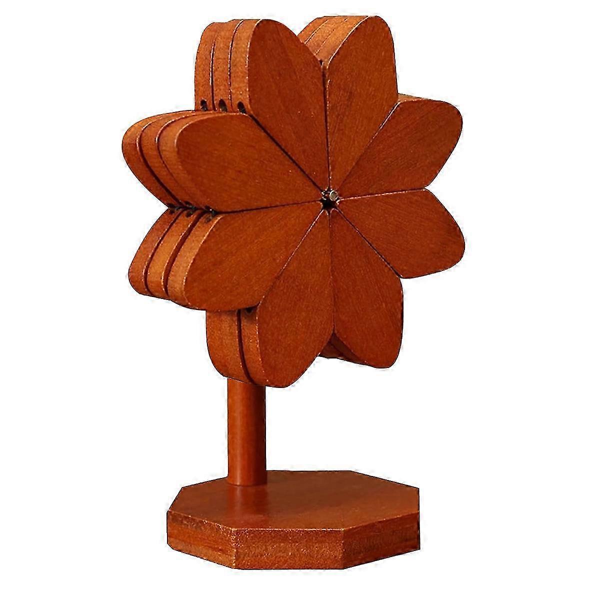 Light Walnut Bamboo Pinwheel Trivet Set