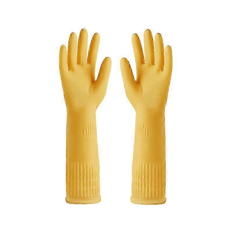 Medium Yellow Rubber Gloves 38cm