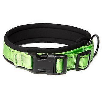 Hondenhalsband van neopreen met snelsluiting en reflecterende details