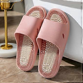 Massage Slippers for Couples, Comfortable Non-Slip Bathroom Shoes with Foot Acupoint Massage