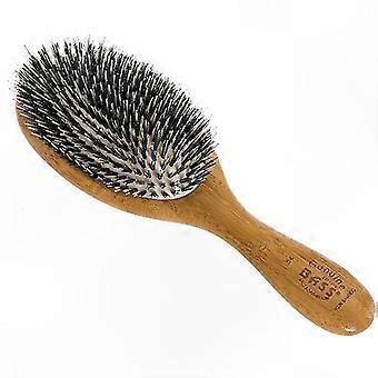 Oval-Shaped Wild Boar Bristle Brush, Nylon Cushion, Single Unit