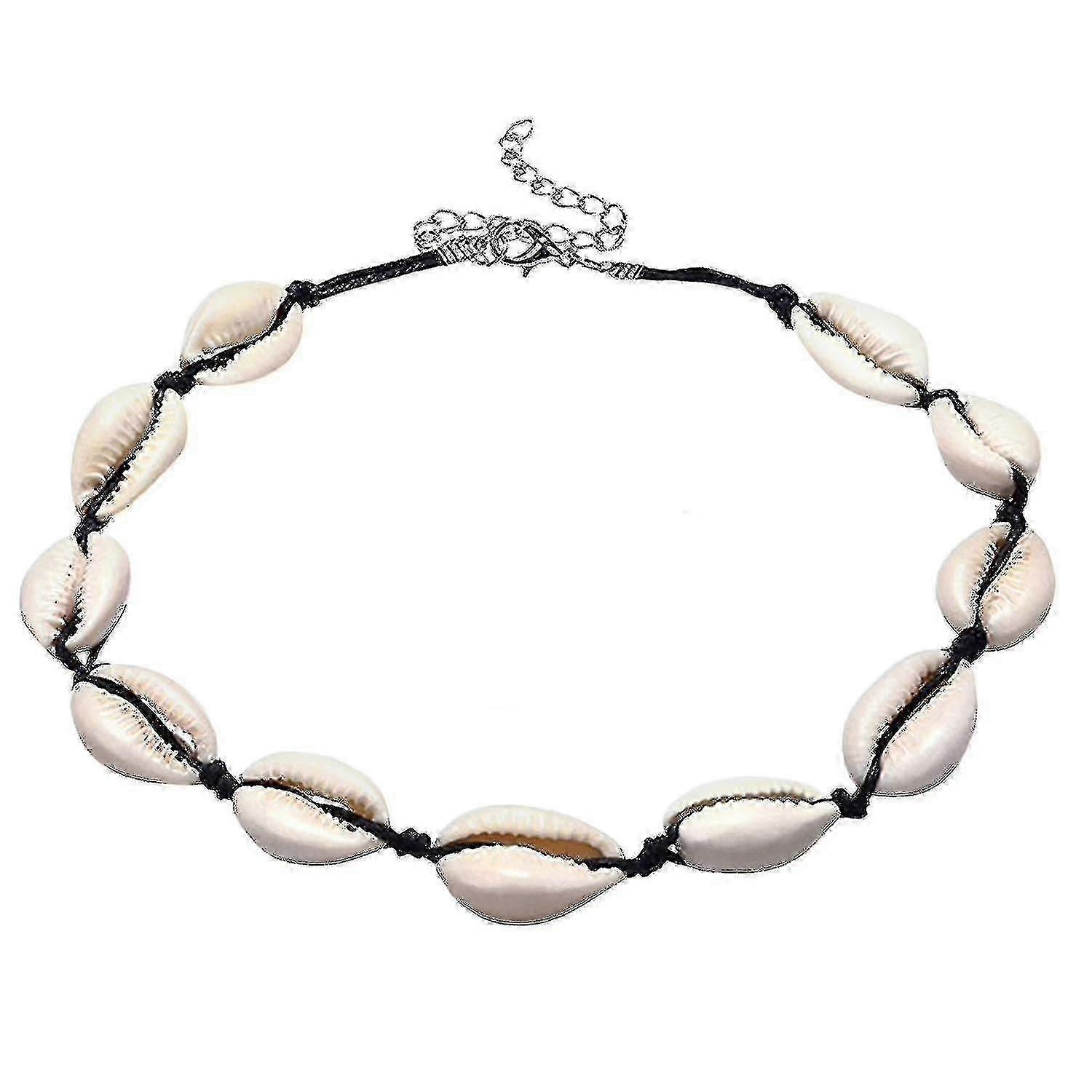 Shell Necklace Blackshell Necklace Black-Yvan
