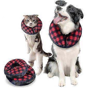 Super Soft Inflatable Pet Recovery Collar For Dogs Cats Surgical Recovery, Size M-WG