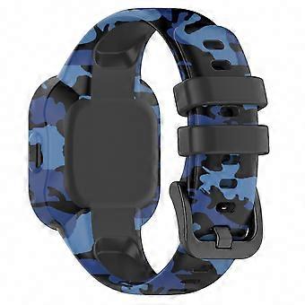 Printed Silicone Watch Band with Steel Buckle Compatible with GarminFit JR3 / Garmin Fit JR 3