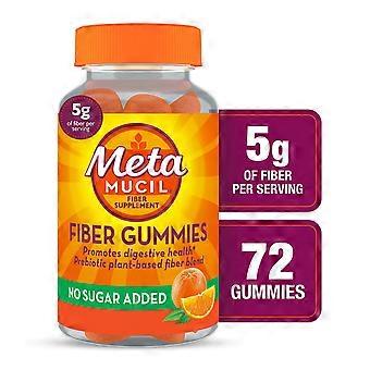 Metamucil Fiber Gummies Sugar Free Orange 72 Count