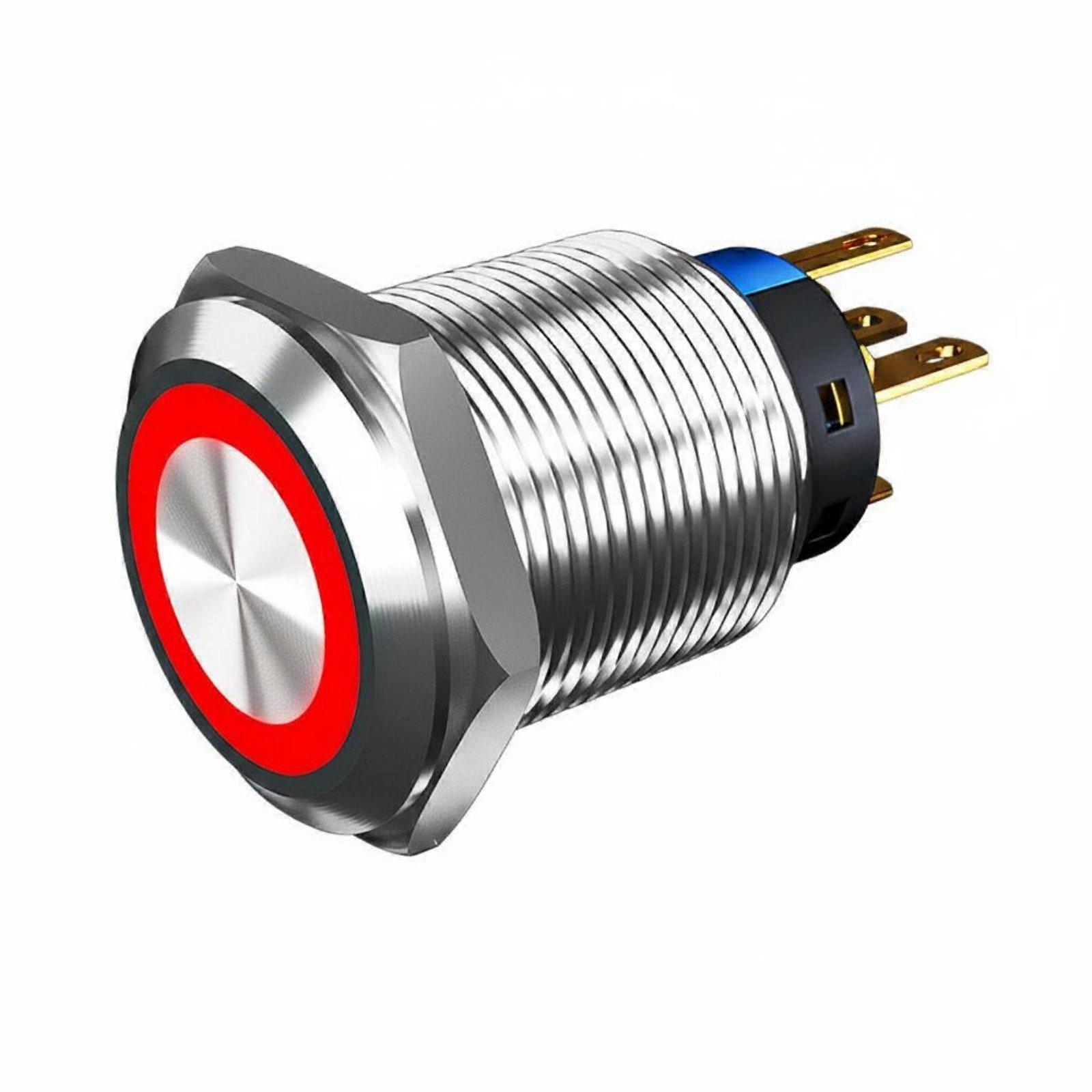 Round Waterproof Push Button Waterproof Stainless Steel Button Long Mechanical