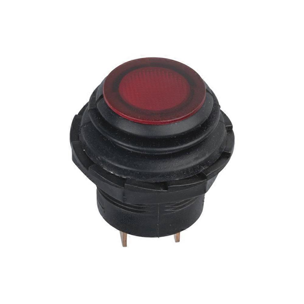 RED Quality Latching IP65 Rated Pushbutton Switch Round Mount Hole Diameter 22mm
