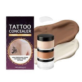 Waterproof Body Concealer 20g Full Coverage Cream, Longlasting Blendable Texture, for Scars Tattoos, Ideal for Pool Parties, Sports, Long Work Shifts
