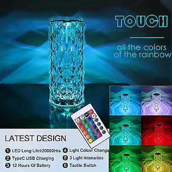 Generic Lampe Table En Cristal, Veilleuse Tactile Et Télécommandé, 16 Couleurs - Prix pas cher | CI