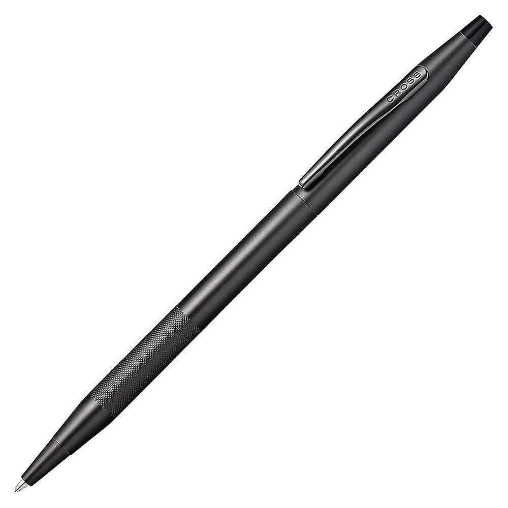 Classic Century Ballpoint Pen Black And Modern Industrial Style Micro Knurl