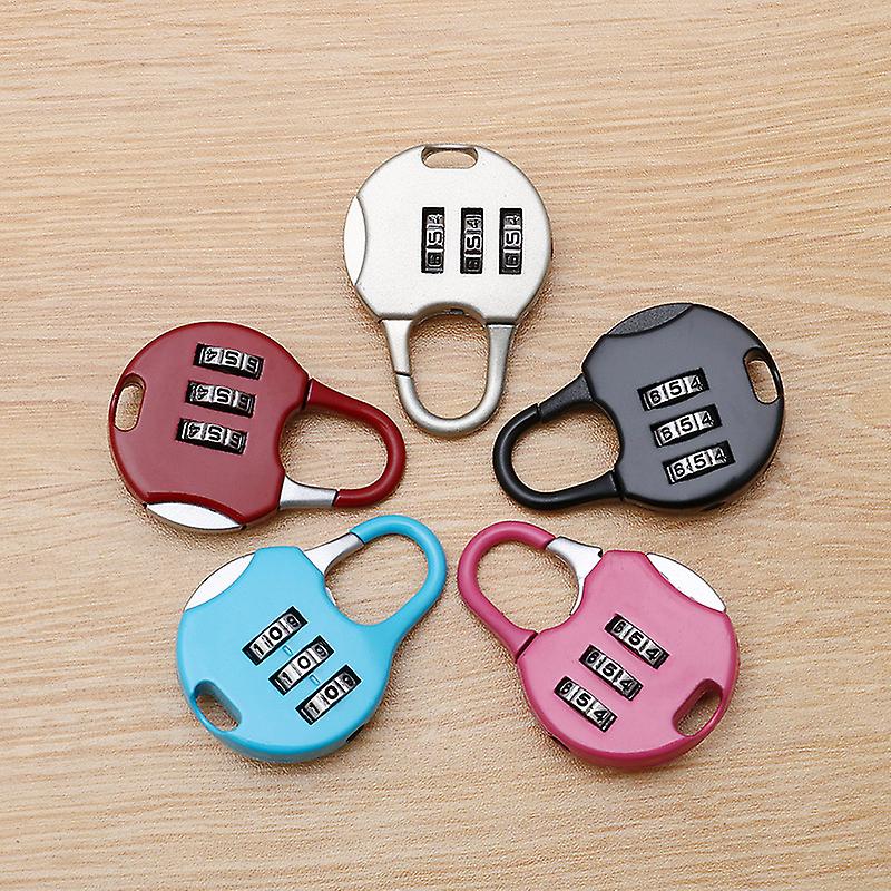 5 Pieces Mini Code Locks, Luggage 3 Digit Resettable Password, Random Color