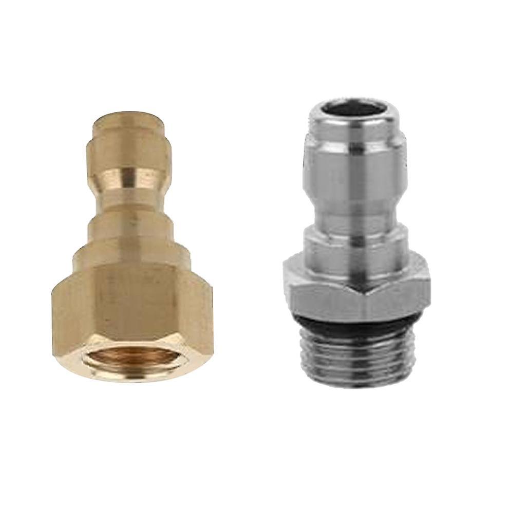 2 Pieces Pressure Washer Quick Connector Easy Connect Fitting Equipment C+D