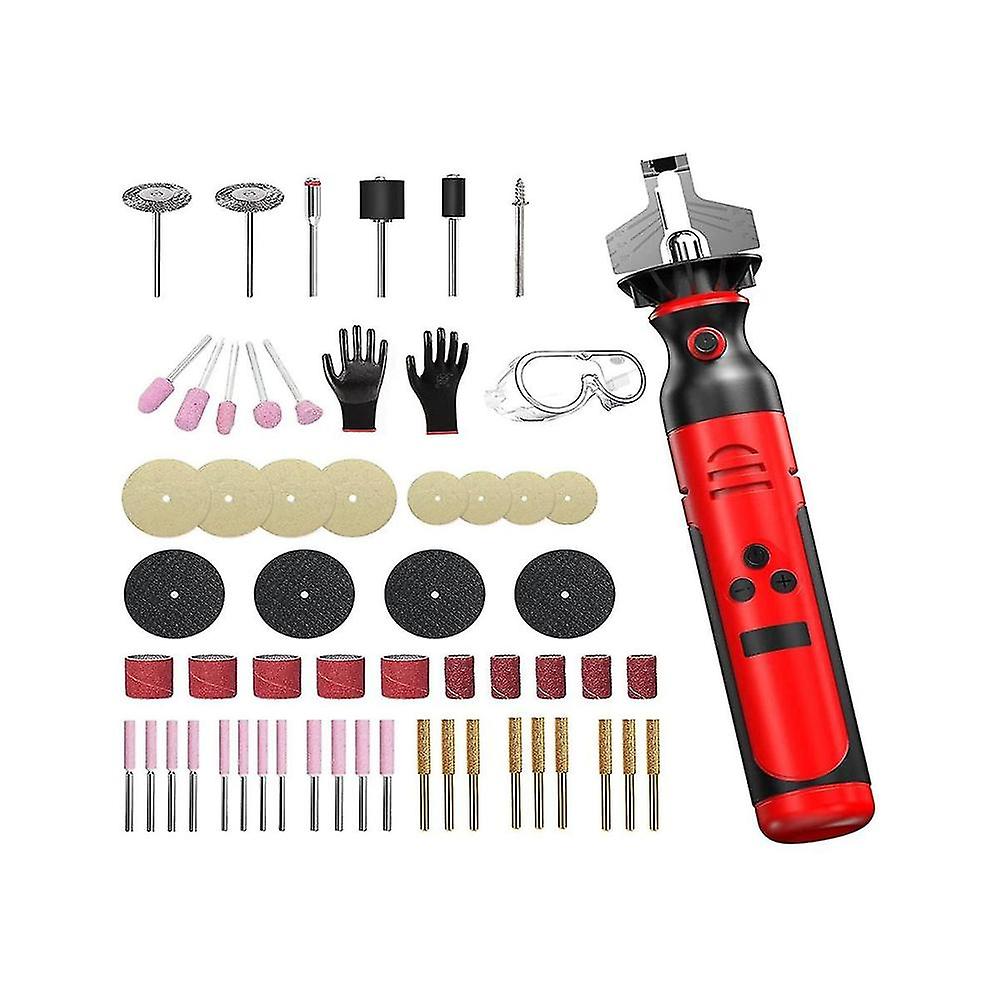 Chainsaw Sharpener Cordless, Electric Handheld Chainsaw Sharpening Kit,with 54pcs Sharpening Wheels