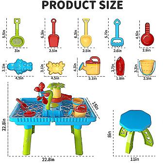 Table à Eau Et Sable Pour Enfants – Jeu Sensoriel Extérieur, Pompe électrique, Accessoires, Vert Ou Bleu