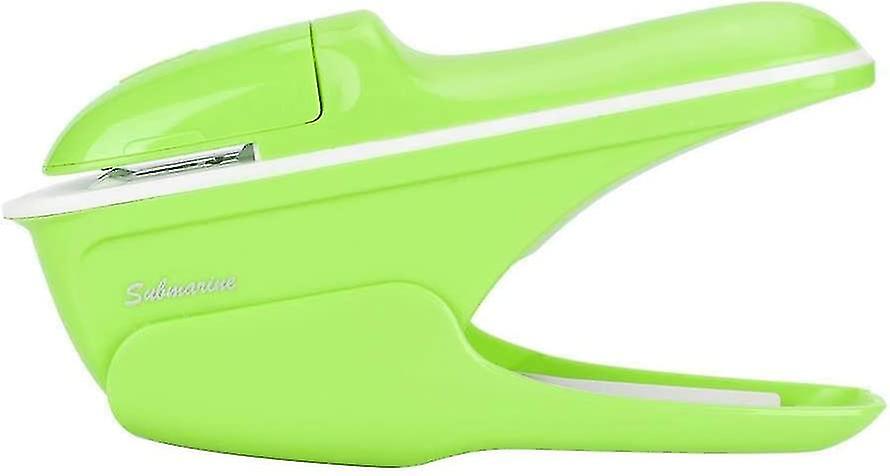 Stapleless Abs Stapler Book Paper Stapler Stapleless Stapler Hand Binder One-handed Tool(green)