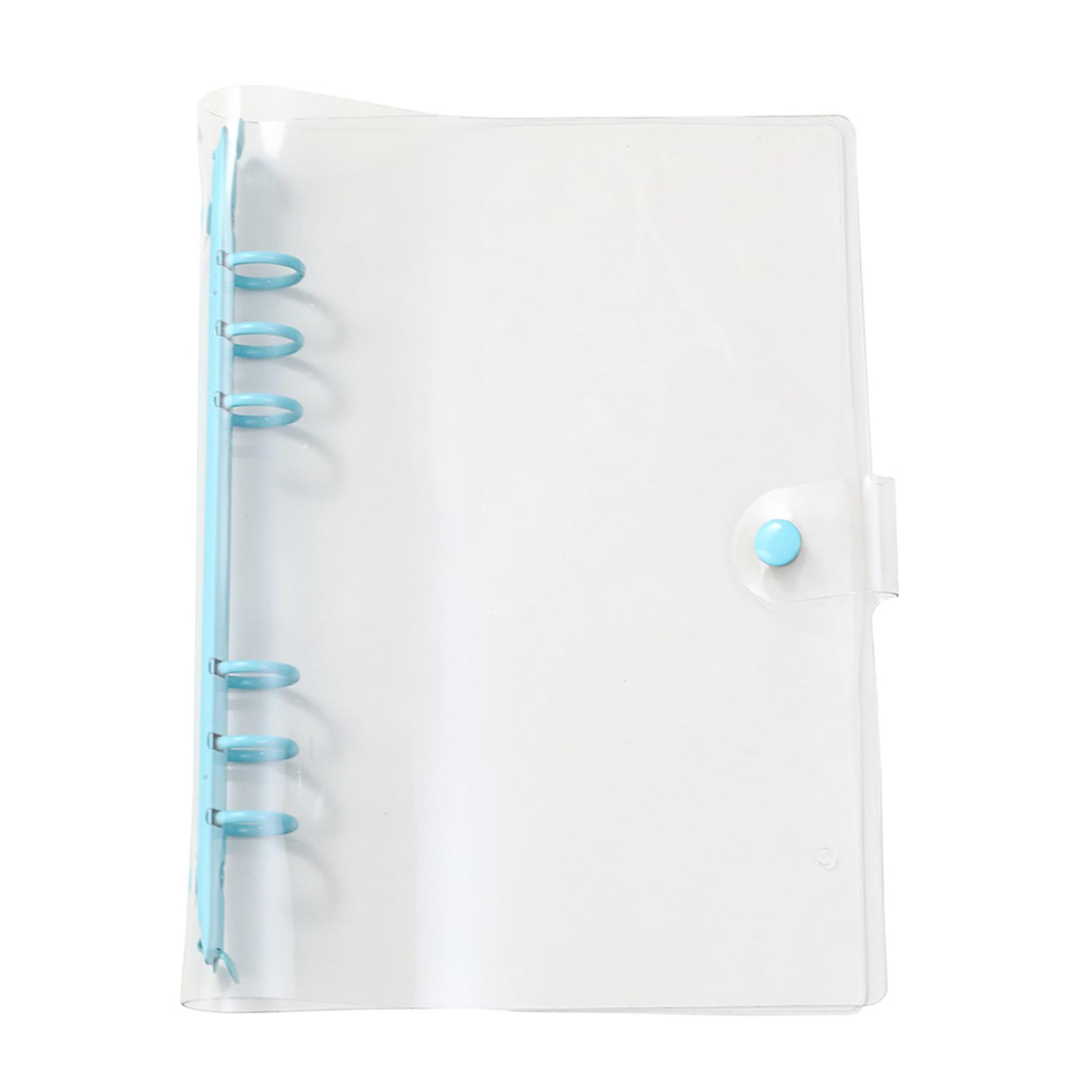 A5 Transparent Binder Shell Snap Button Closure Loose Leaf Folder