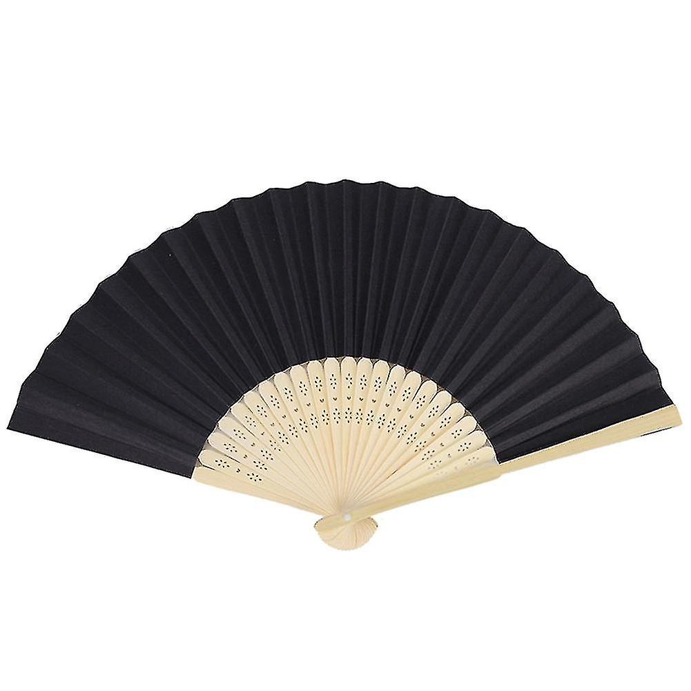 Style chinois Blank Folding Main Held Bamboo Paper Pocket Fan