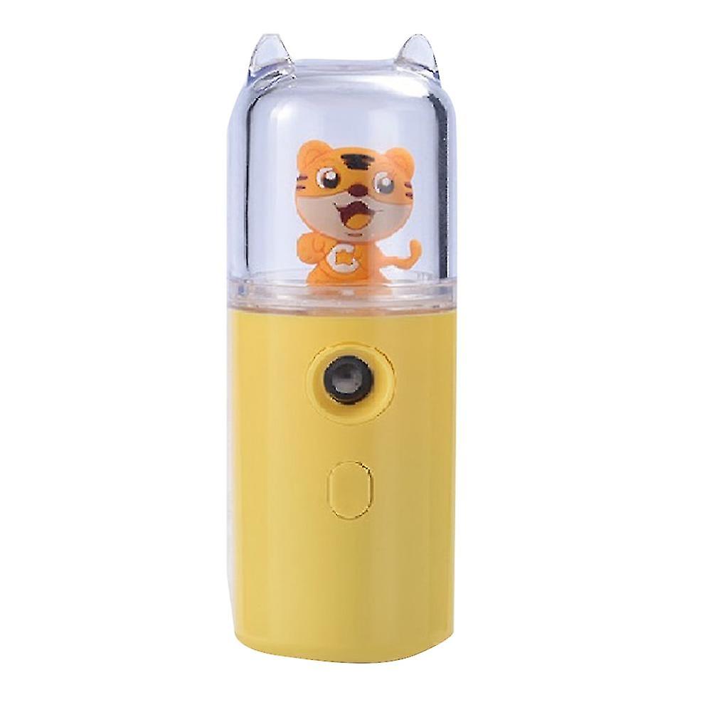 Usb Humidifier Household Usb Desktop Humidifier Two Adjustable Light Hydrator Face Steamer Yellow