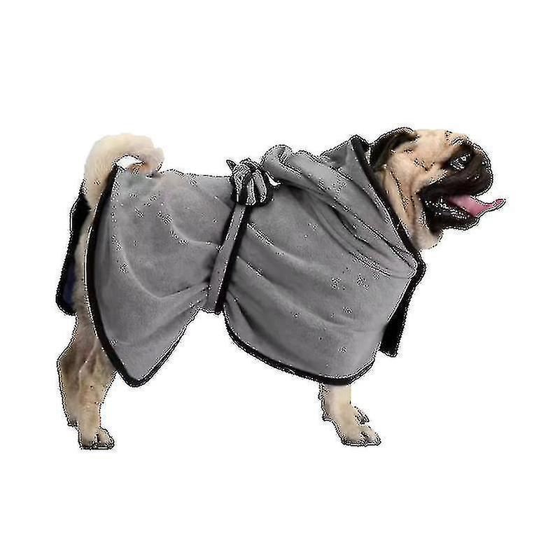 Dog Bathrobe Drying Towel( Size,color : Xs-gray