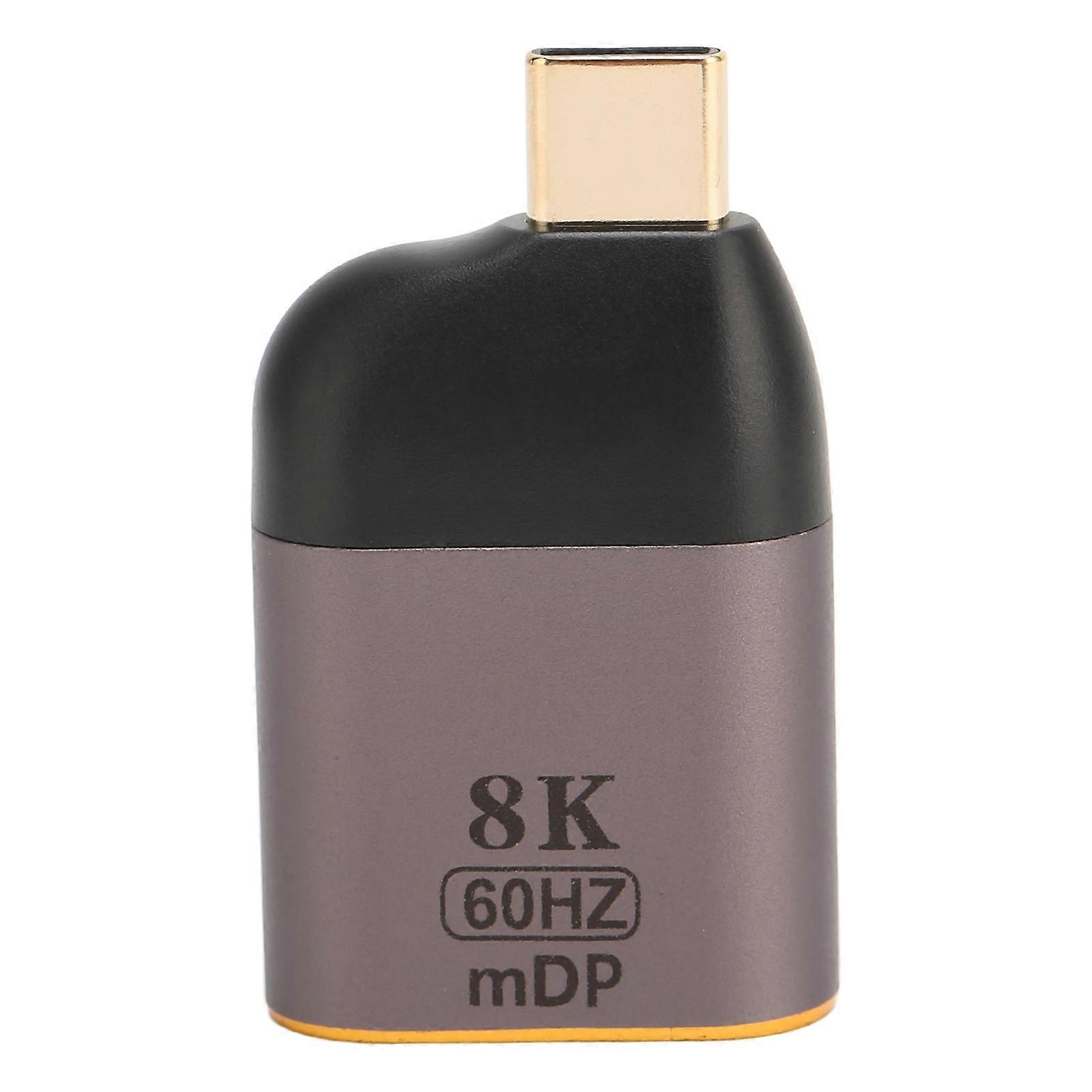 USB C to DisplayPort Adapter 8K 60Hz Aluminum Alloy Plug and Play USB C to Mini DP Adapter for PC Laptop Tablet