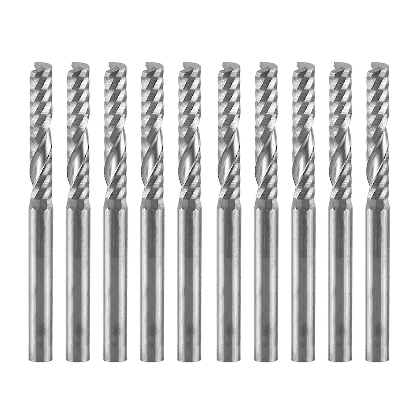10pcs 3.175 x 17mm Single Flute Tungsten Carbide CNC End Mills
