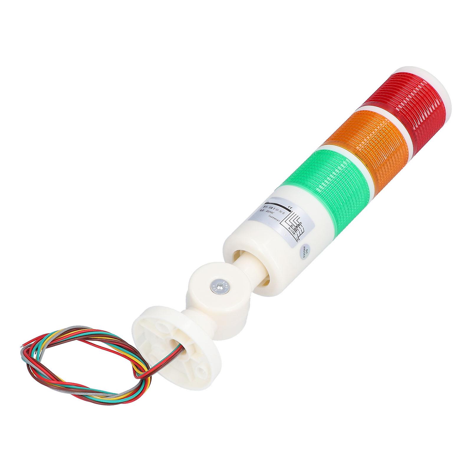 3 Colour LED Foldable Warning Signal Tower with Buzzer, AC220V for BERM, Always Bright