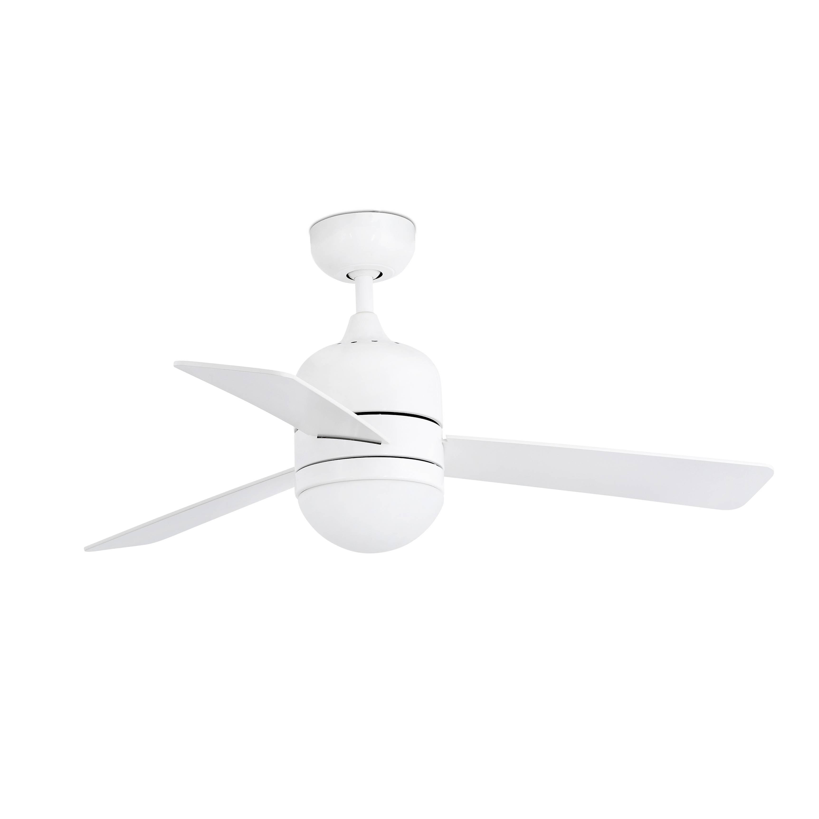 Cebu 2 Light Small Ceiling Fan White, Maple with Light, E14