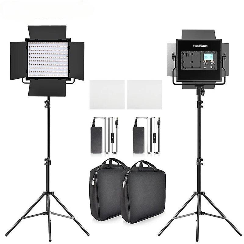 Bi-color 2 Set Led Video Light Kit Professional Camera Light Dimmable Fill Light Video With Tripod And Bag