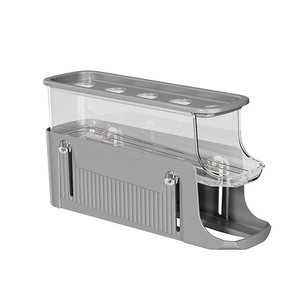 Double Layer Slide-Type Egg Storage Box Stable Saving Space Egg Storage Rack for Countertop Fridges