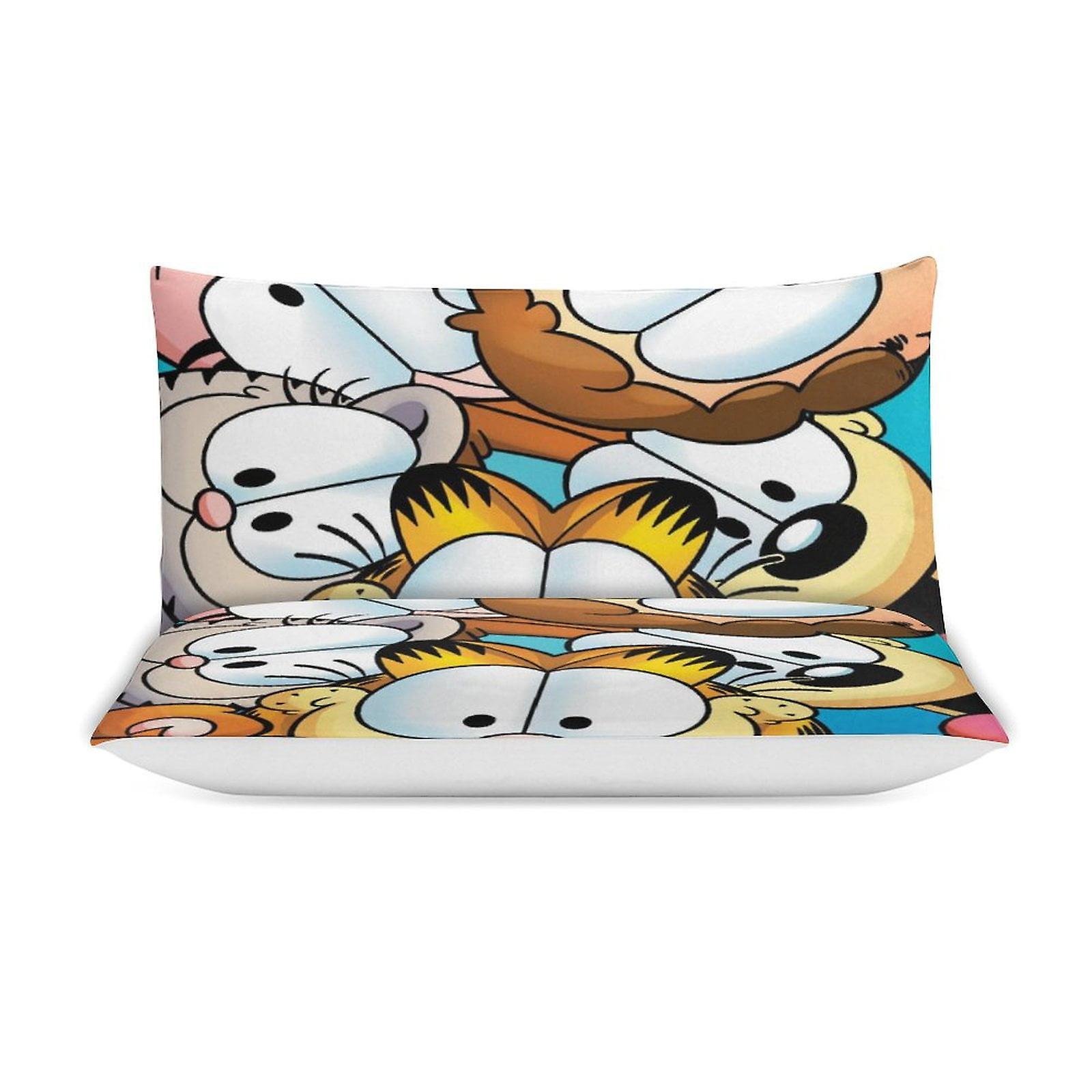 Garfield Bedding Sets Cute Bed Cover Anime Cartoon 3D Printed