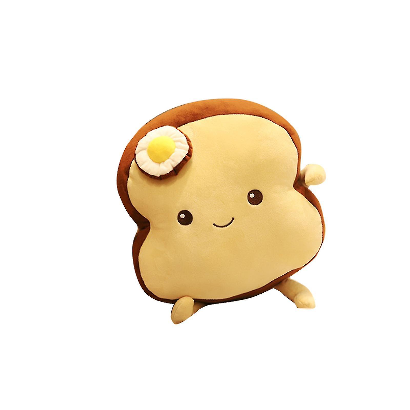 Super Cute Toast Plush Toy Soft Poached Egg Sliced Bread Pillow Great Birthday Xmas
