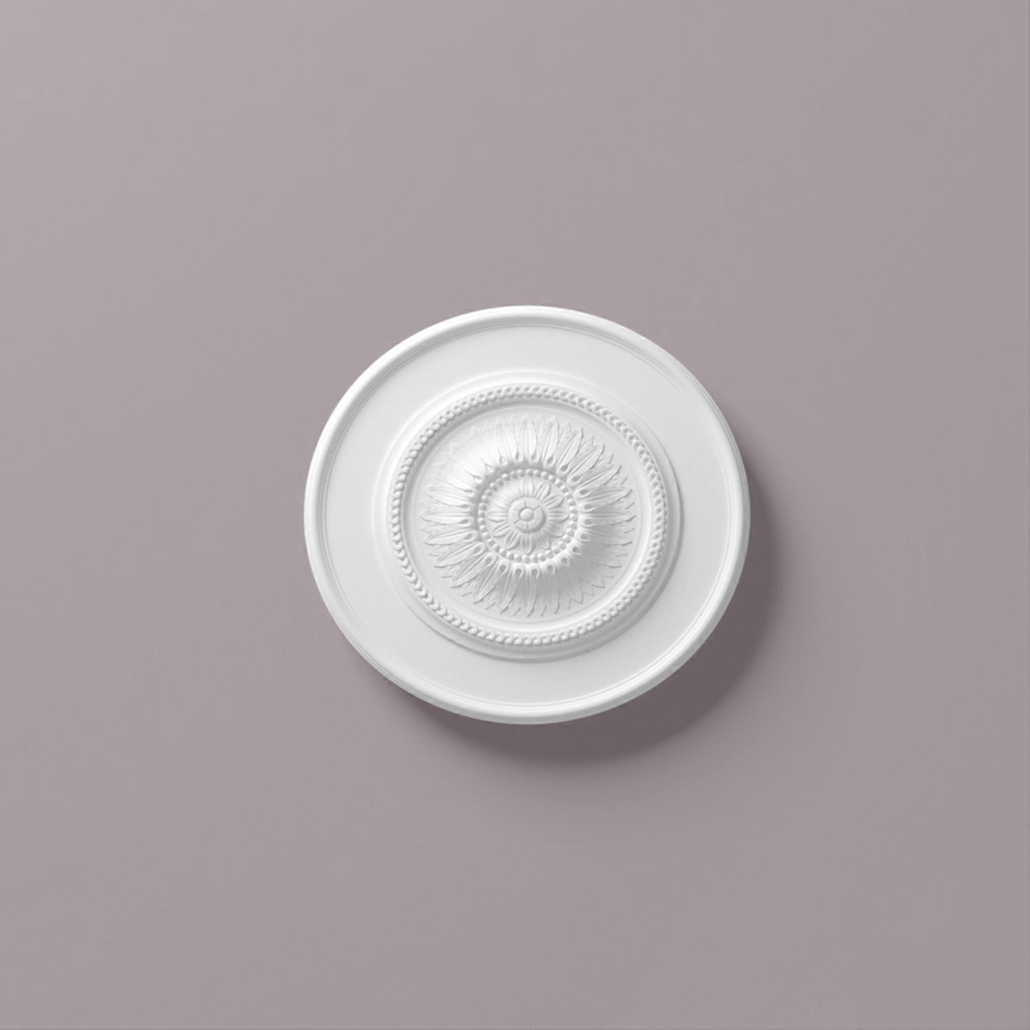 NMC 1 x Ceiling rose R-10 ARSTYL Ø 60 cm x 5,2 cm white Rigid polyurethane foam pre-primed lightweight, sturdy, dimensionally stable