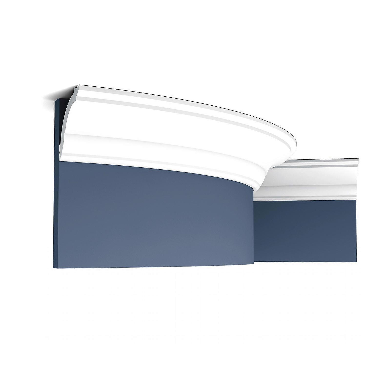 ORAC NV 1 x Moulure flexible CX100F AXXENT 200 cm x 6,9 cm x 7,1 cm blanc Purotouch® prétraité léger, solide, indéformable