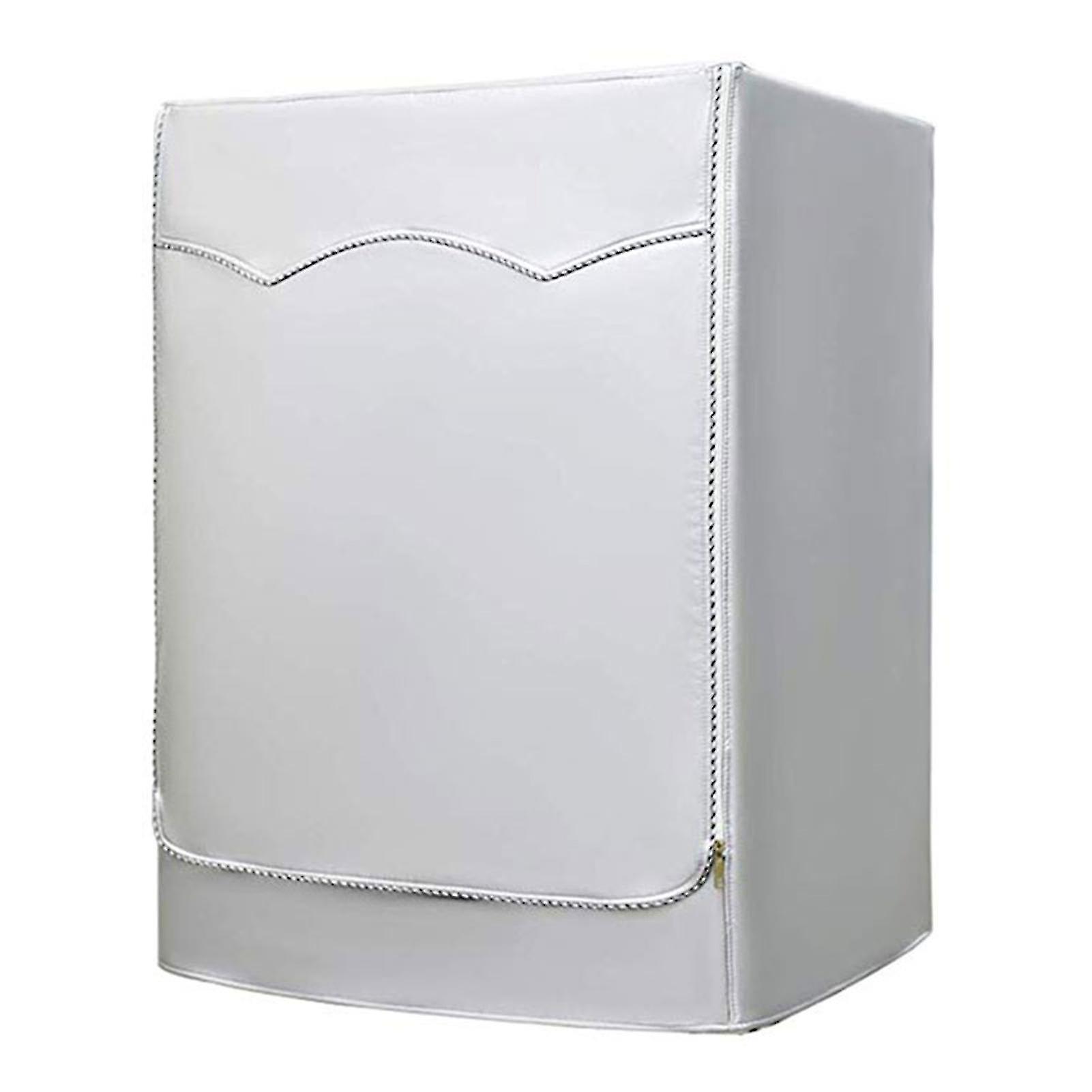 Washing Machine Cover With Front Openings Waterproof Dust Proof Silver Large Size
