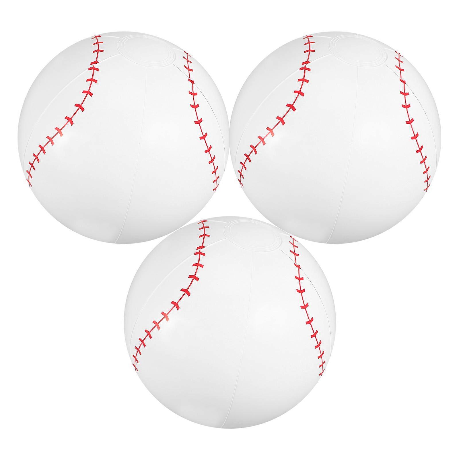 3pcs Inflatable Balls Swimming Pool Funny Inflatable Baseball Summer Beach Balls