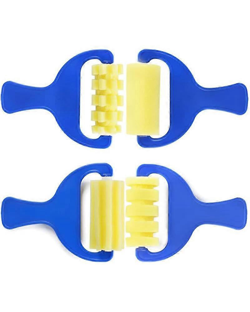 4 Pieces Foam Brayer Paint Rollers Foam Paint Brushes Foam Paint Rollers Foam Brayer(Blue, 5.12inch)