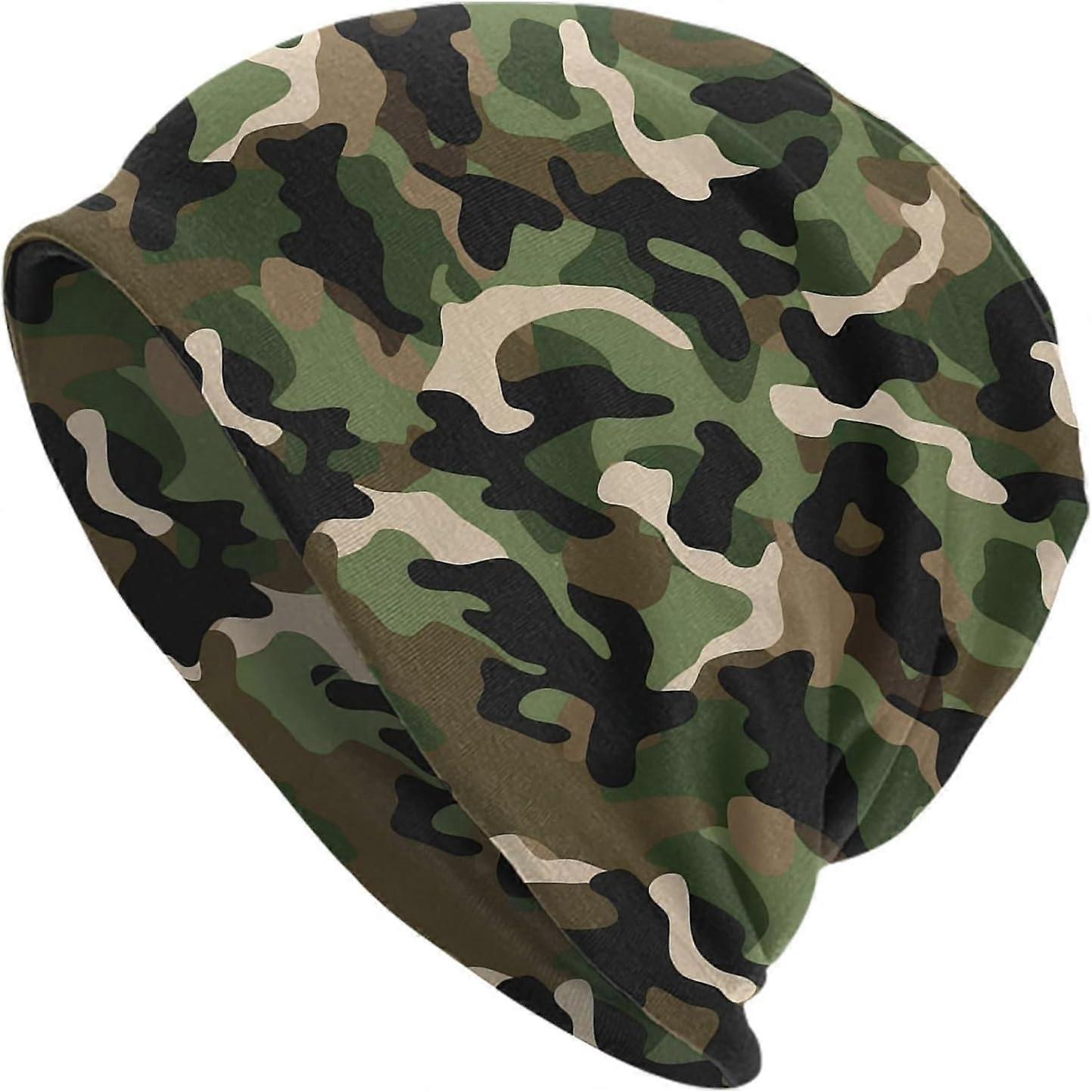 Skull Beanie Hats Slouchy Winter Warm Chemo Caps Stretch Hip-Hop Knit Skull Cap Sleep Cap Headwear for Men Women