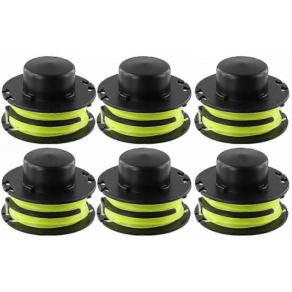 6PCS Nylon Wire Reels for Ryobi Lawn Trimmer Replacement Spools RAC119 DCQW