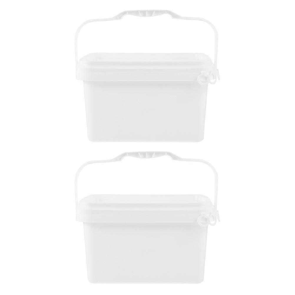 2pcs Painting Bucket Paint Can Paint Storage Bucket Oil Paint Bucket with Lid Handle Portable Bucket