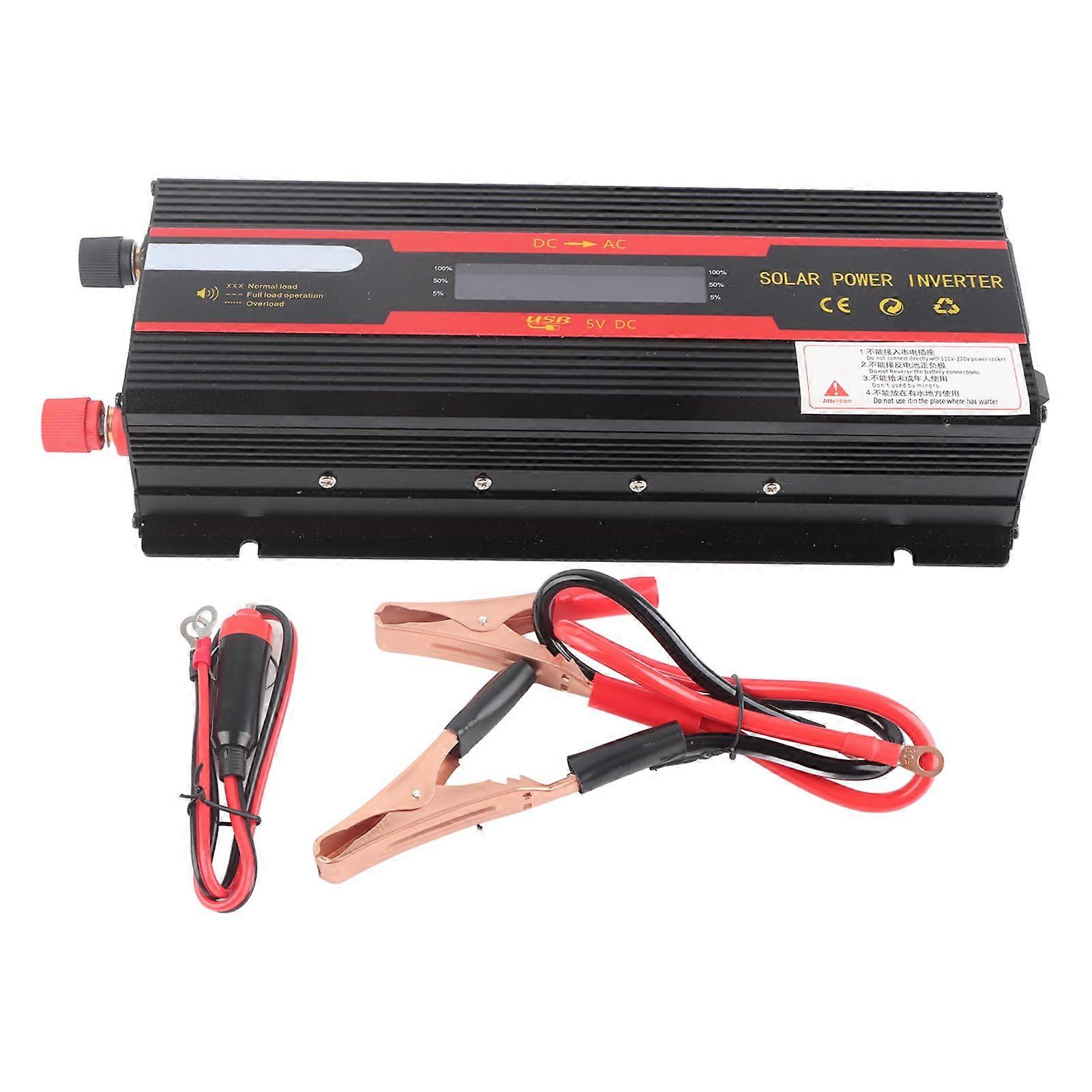 Car Inverter Dc12v To Ac220v 6000w Auto Modified Sine Wave Power Converter With Lcd