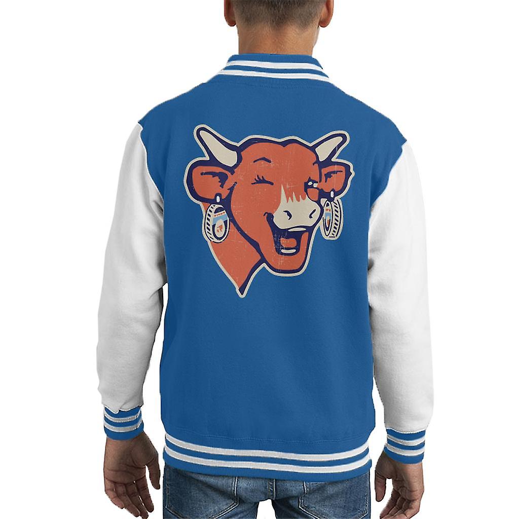 The Laughing Cow Winking Logo Kid's Varsity Jacket