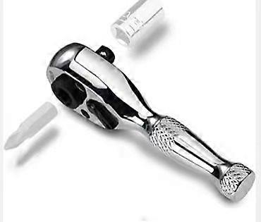 1/4-Inch Stubby Ratchet Wrench, Socket&Bit Driver, 72-Tooth, Chrome Alloy Made, Chrome Plated Finish