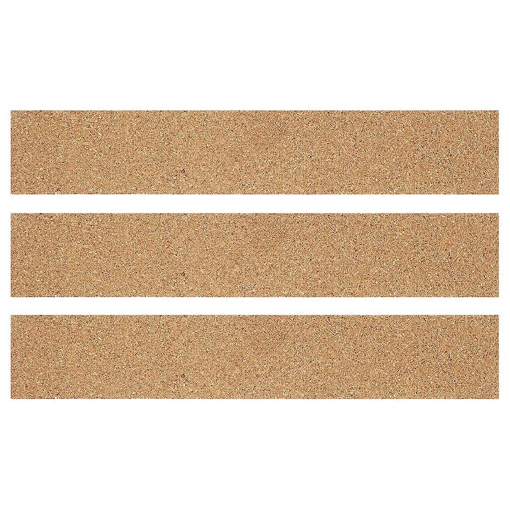 3 Pcs Office Decor Decorative Wall Cork Bar Self-adhesive Cork Board Cork Message Bar Strip Frameless Cork Bulletin Bar
